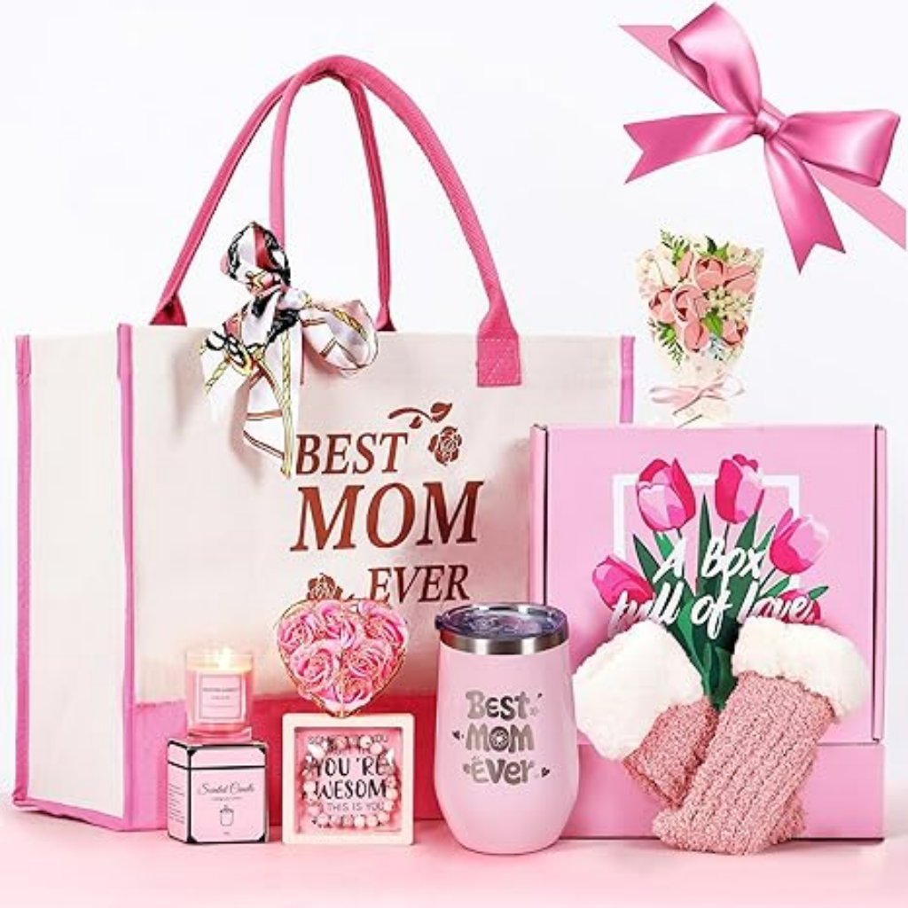 New Bset Gift Set For Mom Wih Premium BoxTote BagInsulated Tumbler